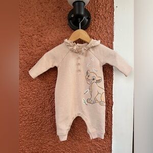 Disney Lion King Infant Girls Tan Nala Baby Outfit Romper 0-3 Months